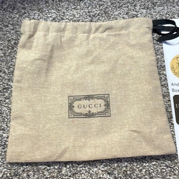 Authentic GUCCI dusty grey gold leather belt 80 27-28 4/6 new w bag